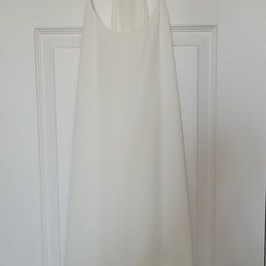 White flowy mini dress